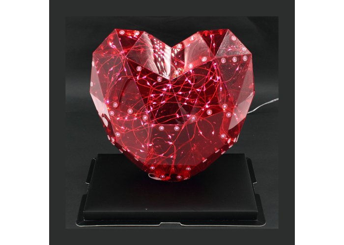 ΚΑΡΔΙΑ ΜΕ ΦΩΣ LED 23*23cm