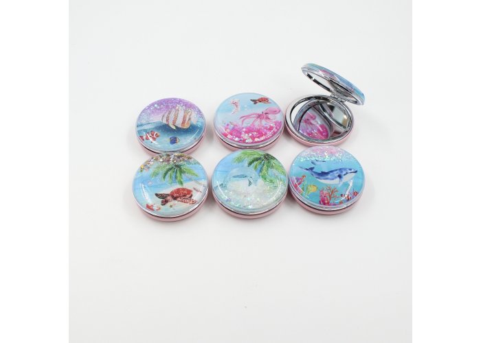 ΚΑΘΡΕΠΤΗΣ ΣΤΡΟΓΓΥΛΟΣ ΔΙΠΛΟΣ AQUA LIFE GLITTER 
