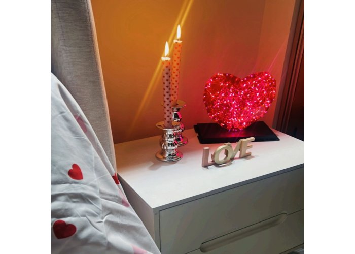 ΚΑΡΔΙΑ ΜΕ ΦΩΣ LED 23*23cm