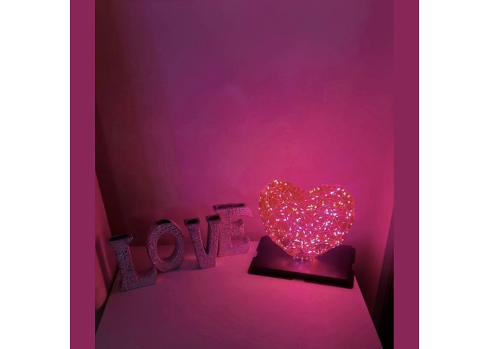 ΚΑΡΔΙΑ ΜΕ ΦΩΣ LED 23*23cm